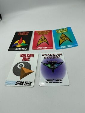 Star Trek Info Plastic Wallet Cards: Engineering Vulcan Romulan Klingon Science